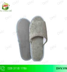 Dép lông xám hở mũi