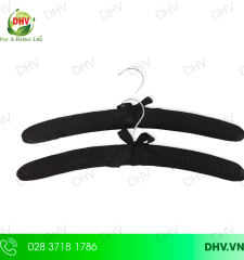 Móc áo satin bọc vải màu đen