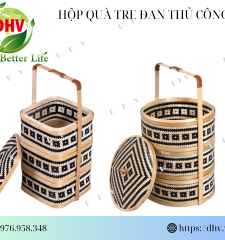 Giỏ đựng quà tre đan thủ công DHV 2